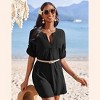 AI'MAGE Swimsuit Coverup for Women Bathing Suit Beach Cover Up Dress Shirt V Neck Bikini Beachwear S-3XL - 2 of 3