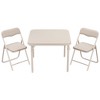 Boys and Girls Folding Table and Chairs Set of 3, Portable Table and Chair with Pu Soft Cushion,Suitable - 3 of 4