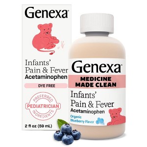 Genexa Infants' Pain & Fever Treatment - Blueberry - 2 fl oz - 1 of 4