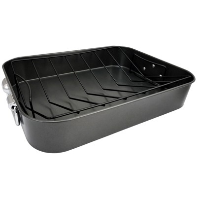 Gibson Home Top Roast Non-Stick Roaster in Black
