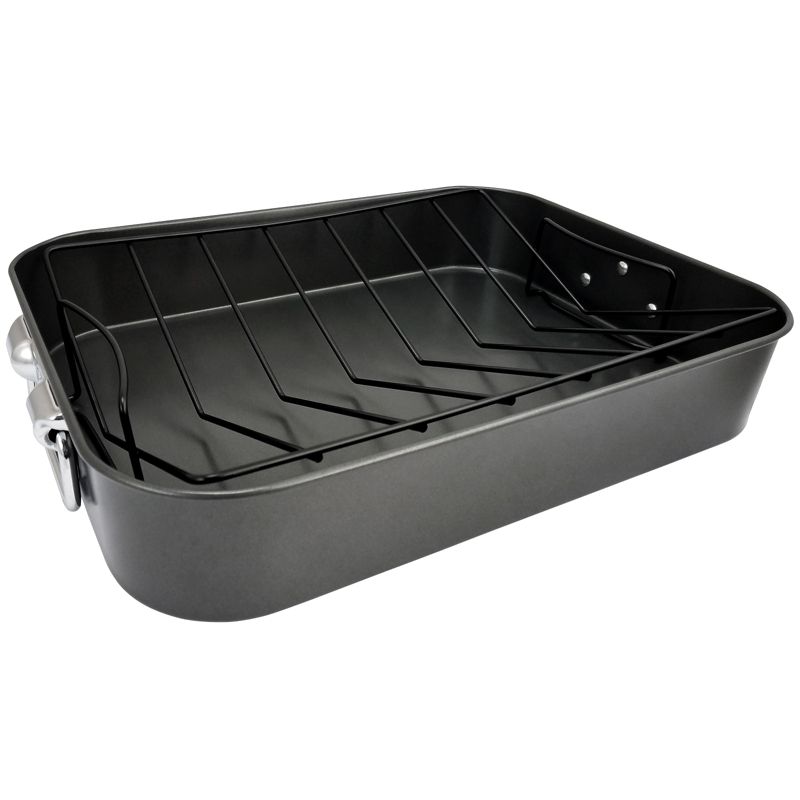 Gibson Home Top Roast Non-Stick Roaster in Black, 1 of 7