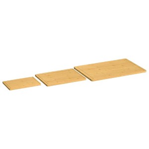 vidaXL 3 Piece Chopping Board Set Bamboo - 1 of 4