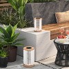 Wood Solar LED Outdoor Lantern Tan - Threshold™ - image 2 of 4