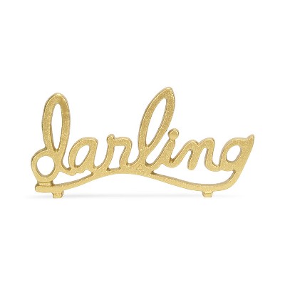 Cheung's Carwyn Cast Iron Gold Finish Table Décor - Darling