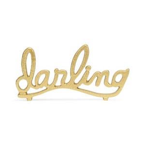 Cheung's Carwyn Cast Iron Gold Finish Table Décor - Darling - 1 of 4