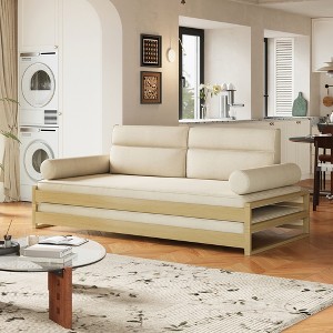 Luck Live 82.67" Double Sofa Bed, Living Room Tatami, Dual-purpose for Sitting and Lyingfang - 1 of 4