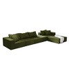 132" Chenille Modular L-Shaped Sectional Sofa with 6 Pillows - 4 of 4