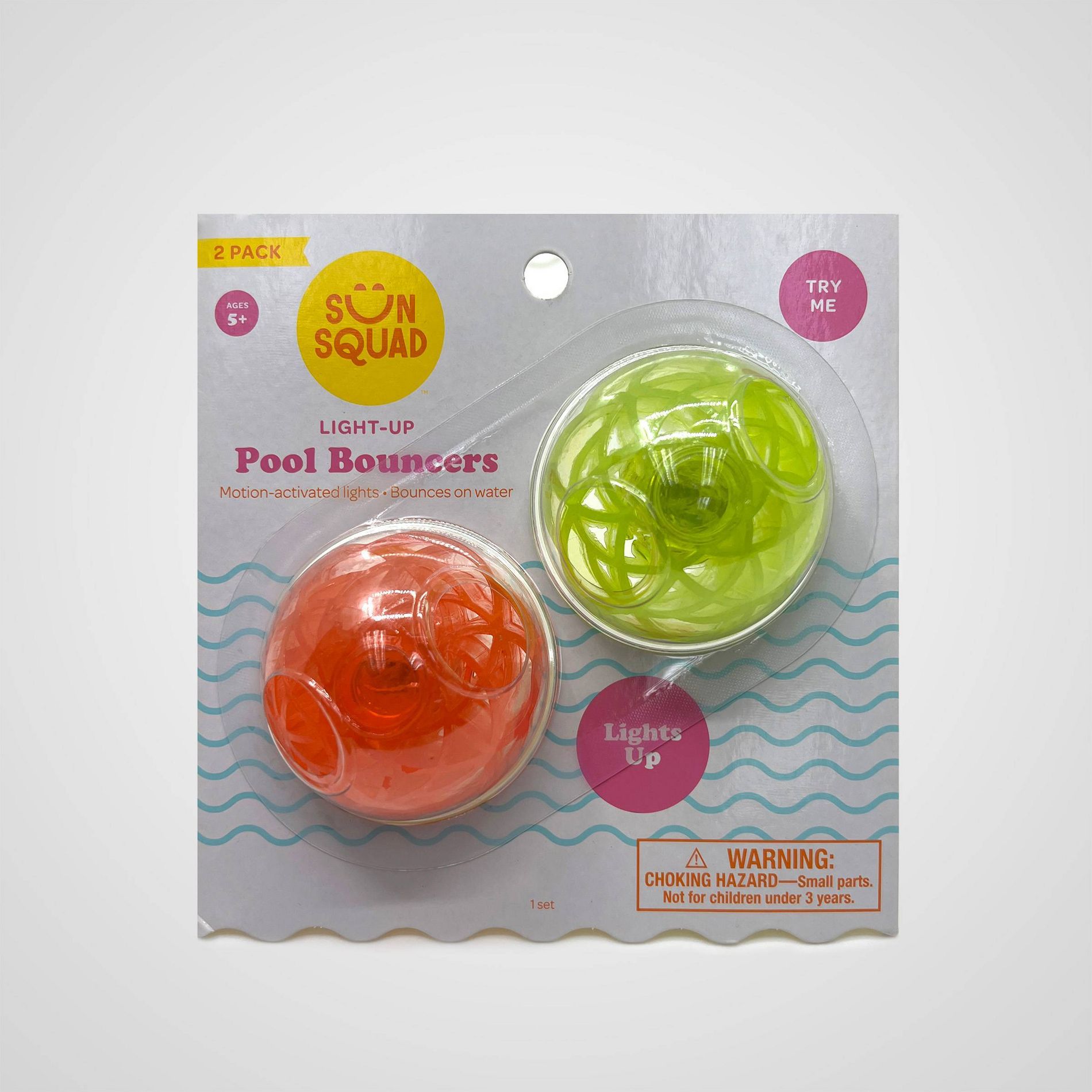 Light-Up Pool Bouncer Balls 2 pc - Sun Squad™: Splash Water Toys for Kids