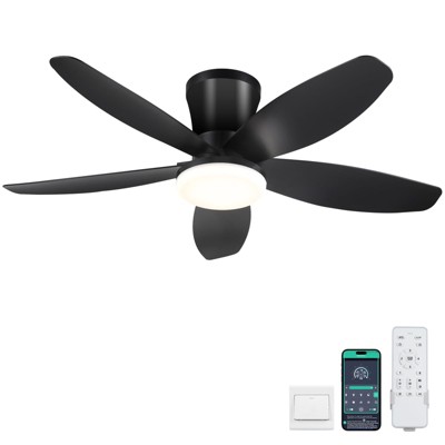 36 or 42 or 48 inch Low Profile Flush Mount Ceiling Fan with LED Light