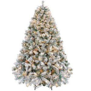 GustoWave Artificial Full Body Shaped Christmas Tree,Snow Flocked Design Pine Tree,Full Appearance Snowy,Metal Stand,for Holiday Decoration - 1 of 1