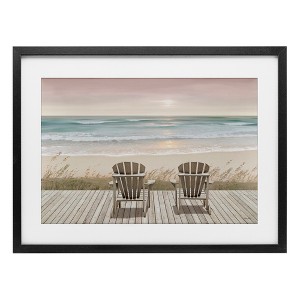 Stupell Industries Watching The Pastel Sunset Framed Print Under Glass Art - 1 of 4