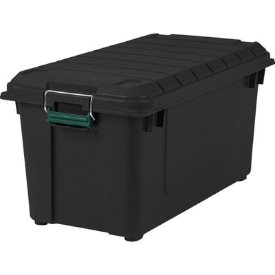 IRIS 82qt Remington Weather Tight Storage Tote Black