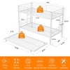 VECELO Metal Bunk Bed Over Twin, Industrial Bunkbeds with Ladder and Full-Length Guardrail - 3 of 4