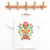 The Juniper Shop Folk Art Florals Distressed Youth Short Sleeve Tee - S - White - 3 of 4