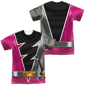 Men's Power Rangers Dino Fury Pink Ranger Short Sleeve Costume T-Shirt - 1 of 4