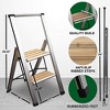 Step Ladder Modern  - Beautiful Bamboo & Aluminum  - By SORFEY - 2 of 4