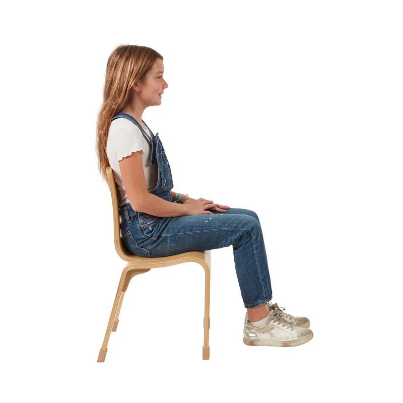 ECR4Kids Bentwood Chairs, Stackable School Chairs, Assembled, 2-Pack - Natural, 4 of 11