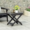 Vynxaria Folding Tables - Outdoor Wooden Side Table in Dark Gray - 2 of 4