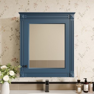 Wall Mounted Bathroom Storage Cabinet with Mirror Medicine Cabinet with Height Adjustable Shelf Toilet Space Saver Cabinet-The Pop Home - 1 of 4