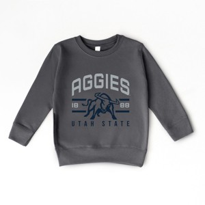 Aggies 1888 Bull - Youth Graphic Sweatshirt - S Charcoal: Cotton