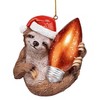 Design Toscano Santa's Holiday Season Sloth Christmas Ornament: Set of Three - 2 of 4