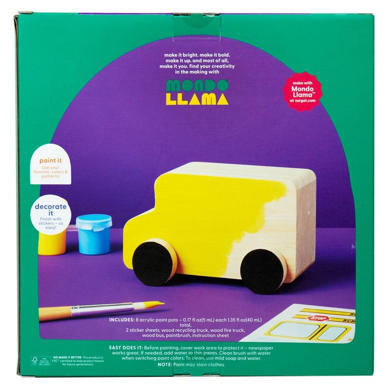 Paint-Your-Own Wooden Vehicles - Mondo Llama&#8482;, 6 of 14