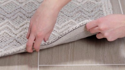 Trace 6' Square Grey and Black Hand-Tufted Wool Area Rug