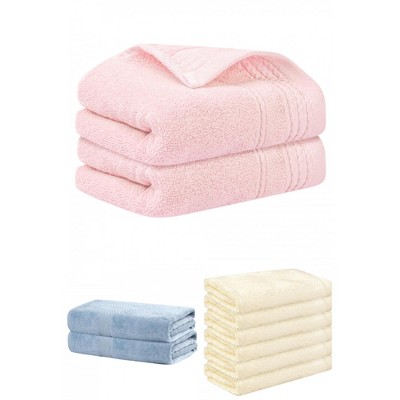 REGALWOVEN Striped Soft Absorbent Bathroom Cotton Towel Set 3 Pcs