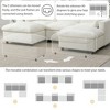 YOOCOZZ Chenille Sectional Sofa with 2 Removable Ottomans, Side Storage Pockets and 2 Throw Pillows - 4 of 4
