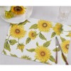 Saro Lifestyle Sunflower Placemat, 13"x19" Oblong, Yellow (Set of 4) - 4 of 4