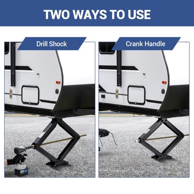 Camper Trailer Stabilizer Leveling Scissor Jacks, 7500 Lbs Heavy Duty RV Scissor Jack with Crank Handle for Travel Trailer Camper