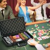 Soozier 300/500 Chip, 14 Gram Clay Poker Chips Set with Aluminum Case, Casino Poker Chips with 2 Decks of Playing Cards, Dealer Button & 5 Dice - 3 of 4