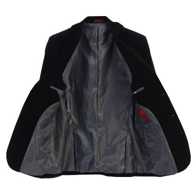 GIOBERTI Men's Cotton Velvet Blazer Jacket, Black, 42 Regular — фото 2