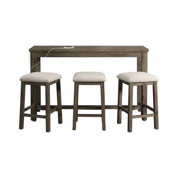 Stanford Multipurpose Bar Table Set Distressed Gray - Picket House Furnishings