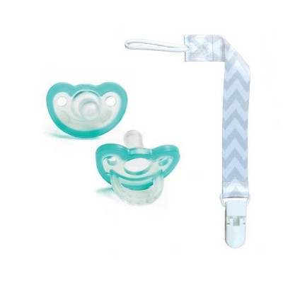 RaZbaby JollyPop Pacifier With Universal Holder 2pk - Gray