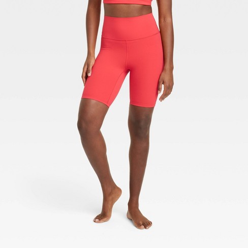 Women's Everyday Soft Ultra High-rise Bike Shorts 8 - All In Motion™ Red  Xl : Target