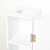 Bathroom Storage Cabinet for Toilet Tissue, Corner Floor Cabinet with Door and Shelves, Slim Toilet Paper Storage Cabinet for Bathroom - 4 of 4