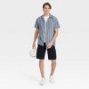 Men's Short Sleeve Striped Camp Button-Down Shirt - Goodfellow & Co™ - 3 of 3