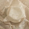 HLC.ME Jolene Floral Patterned Scalloped Tablecloth, Lace Fabric Table Cloth for Round Tables, Wrinkle Resistant - 4 of 4