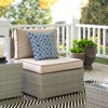 Modway Repose Outdoor Patio Armless Chair Light Gray Beige - 4 of 4