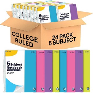 Enday Notebook College Ruled Spiral White Paper 180 Sheets Perfect for Writing Sketching in class, Home, Office (Pack of 24) - 1 of 1