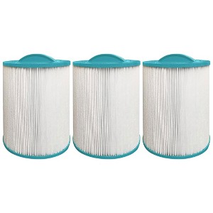 Hurricane 3 Pack HF6H502-01 Advanced Pool and Spa Filter Cartridge Replacement for PAS50SV-F2M, Unicel 6CH-502, Filbur FC-0311, White - 1 of 4