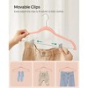 SONGMICS 30 Packs Velvet Skirt Pants Hangers Velvet Hangers with Adjustable Clips Non Slip Space Saving Clothes Hangers - 3 of 4