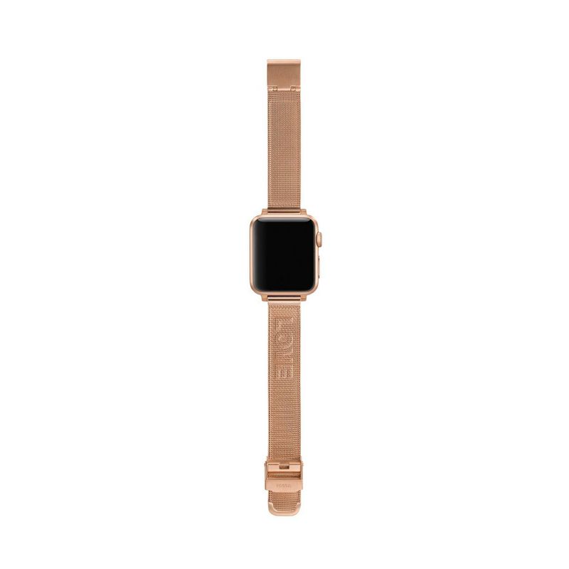 Fossil Rose Gold-Tone Stainless Steel Mesh Band for Apple Watch 38/40/41mm - Love, 5 of 6