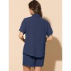 INSPIRE CHIC Women's 2 Pieces Outfits Short Sleeve Shirt Shorts Set Summer Lounge Tracksuits - 3 of 4
