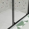 Contemporary 1/4-Inch Tempered Glass Sliding Shower Door with Smooth Mechanism and Transparent Strength - 3 of 4