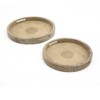 Round Mango Wood Serving Tray - 18in Rustic Brown Design for Stylish Entertaining - 3 of 4