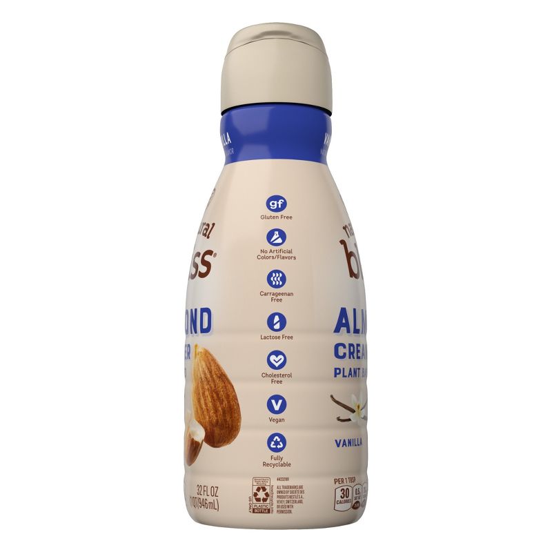 Coffee mate Natural Bliss Vanilla Almond Milk Creamer - 32 fl oz (1qt), 5 of 12
