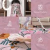 Lahome Country Floral Short Pile Velvet Rectangular Indoor Area Rug - 4 of 4