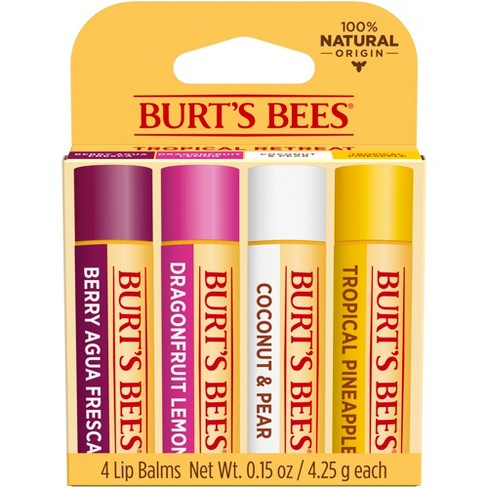 Burt's Bees Lip Balm - Tropical Fruit - 4ct : Target
